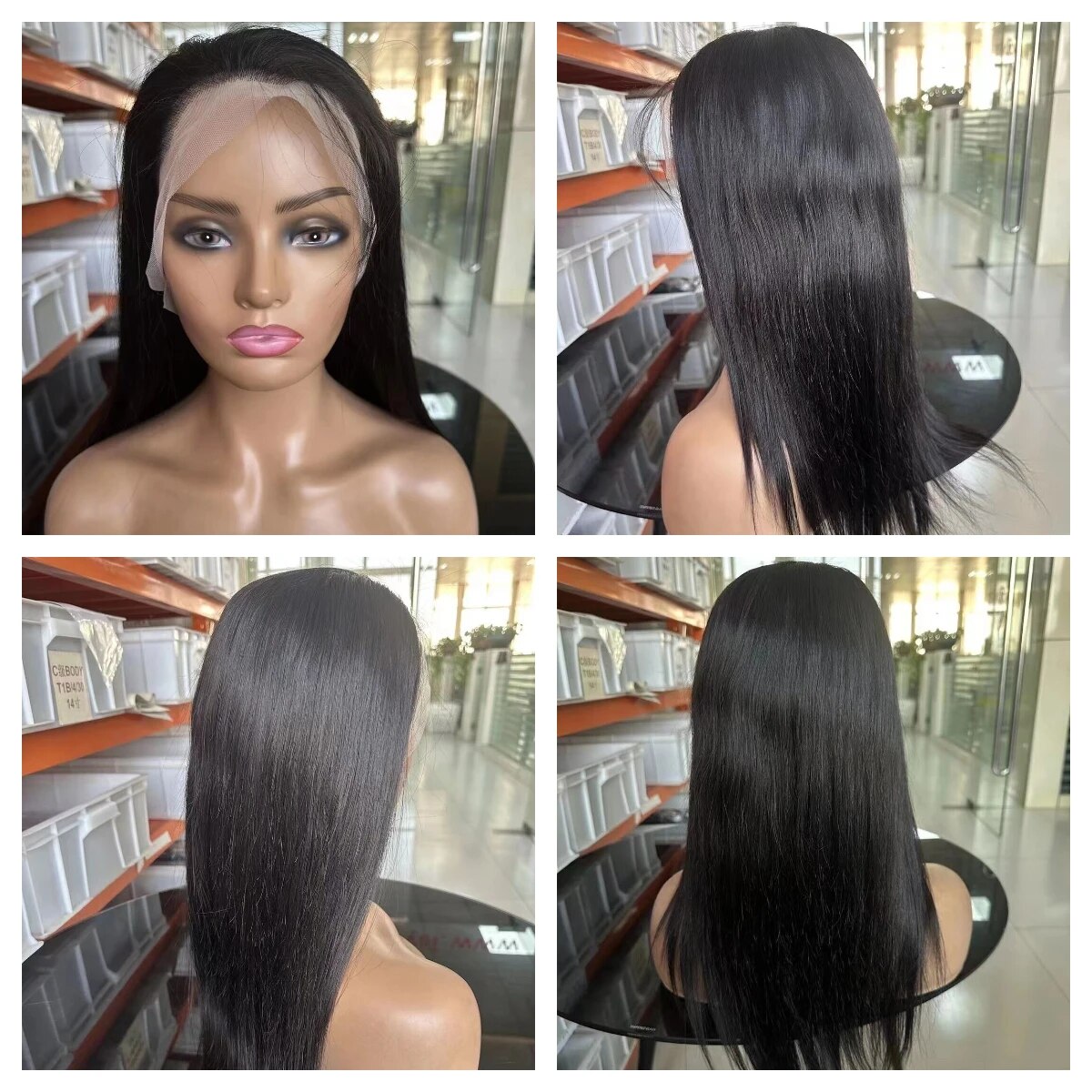 Real Full Lace Wig Straight Human Hair Wigs For Black Women Natural Brazilian HD Transparent Lace Frontal Wig Pre Plucked Remy