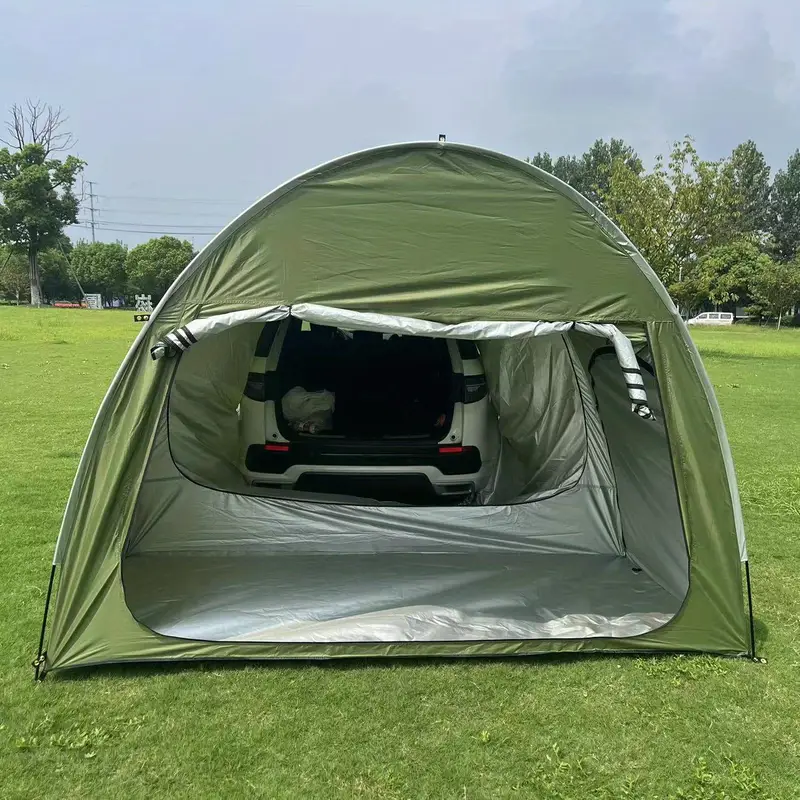 outdoor camping car tail tent self driving wilderness camping sunshade sunscreen rainproof car sunshade shed quick open camping tent details 6