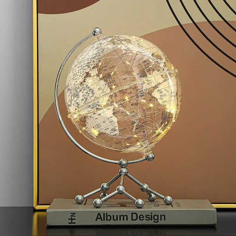 Transparent Globe Ornaments Luxury Home Living Room TV Cabinet Wine Cabinet Office Desktop Decorations Birthday Gift