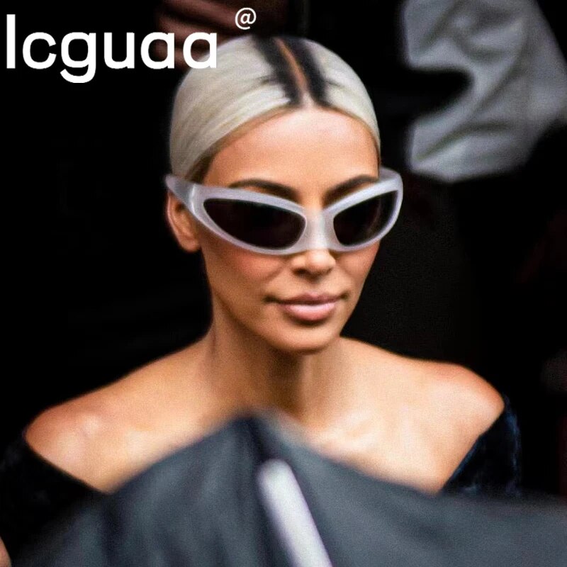 Small Alien Oval Steampunk Sun Glasses 2022 Brand Designer Luxury Saucerman Hip Hop Punk Y2K Sunglasses For Women Mens