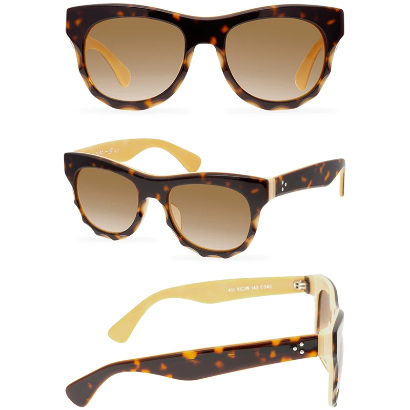 Belight Optical Colorful Matte Acetate Handmade Quality Irregular Women Men UV400 Protection with Case Oculos Sunglasses 401