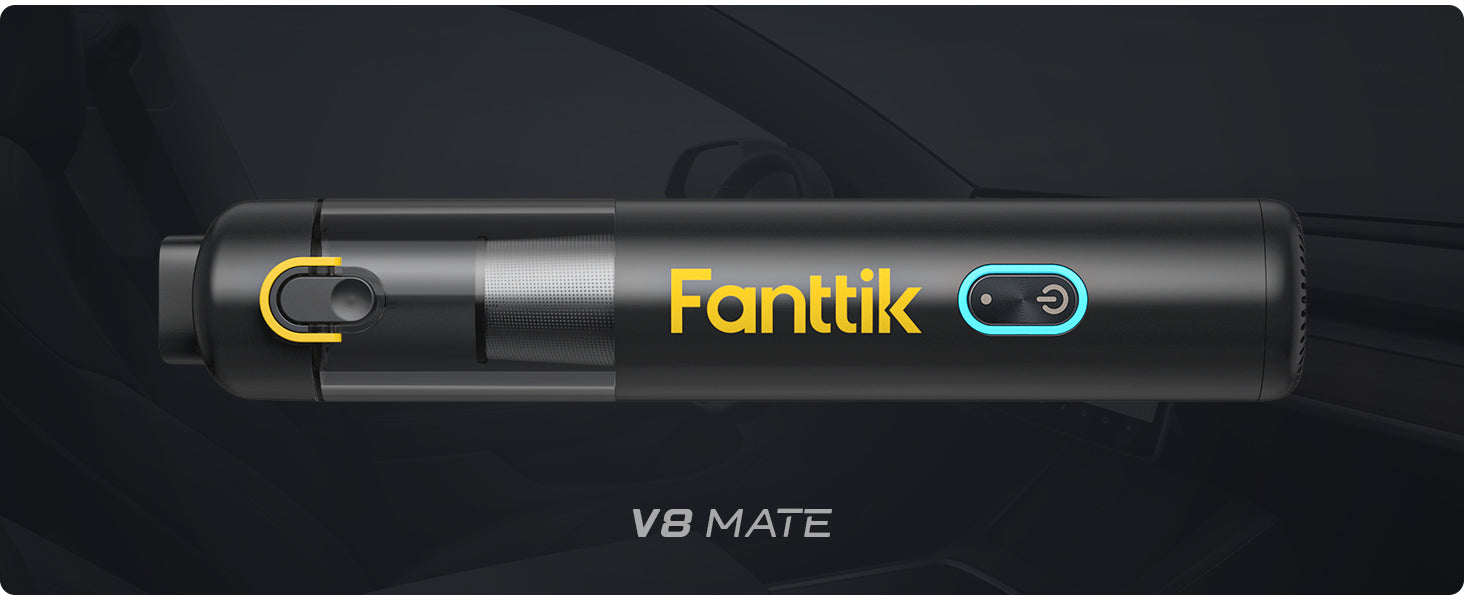 Fanttik V8 Mate Portable Mini Vacuum, Compact Car Cleaning