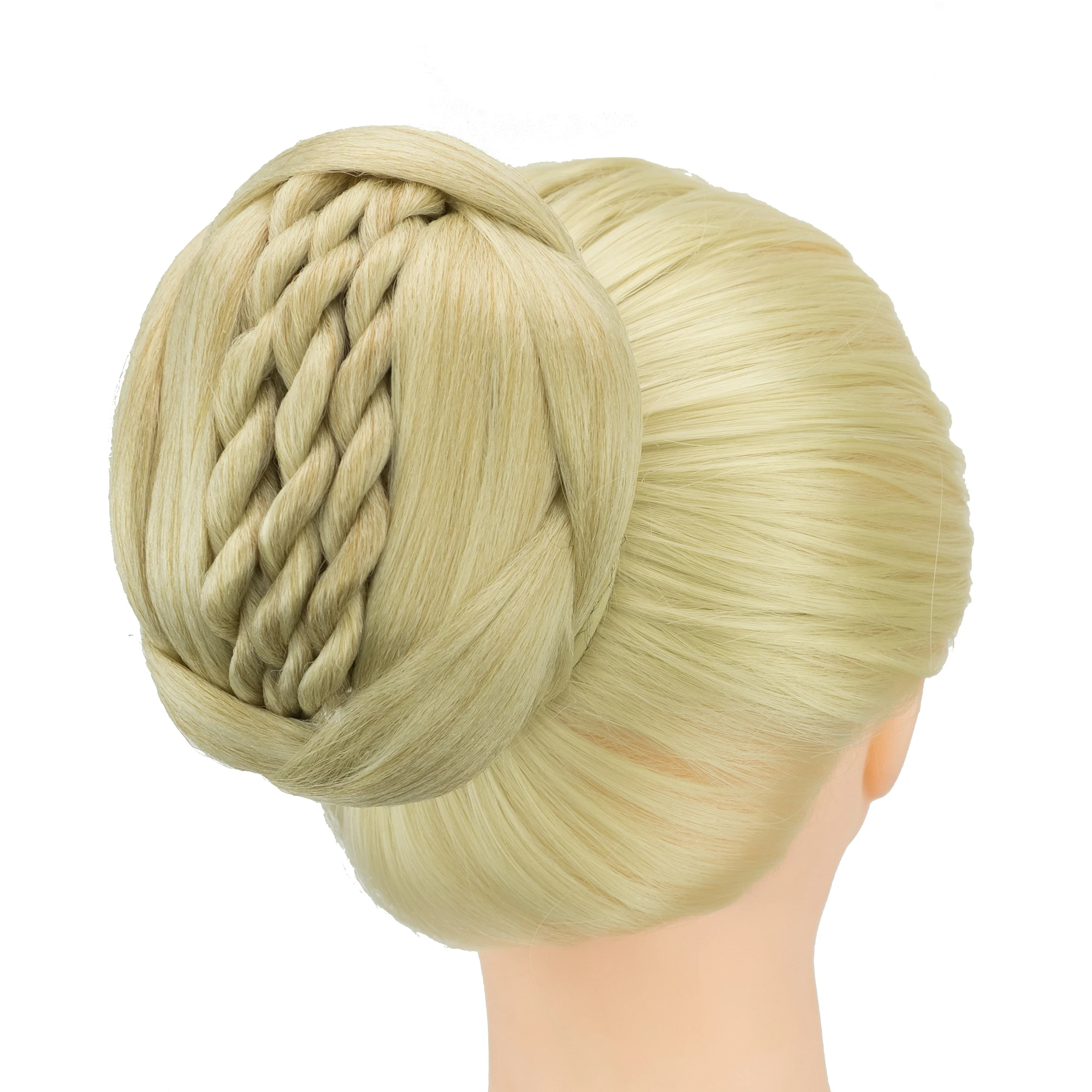 Soowee 6 Colors Dancer Hair Cover Donut Braided Chignon Hairpiece Scrunchies Hair Bun Wig Clips Updo Wedding Party Headwear