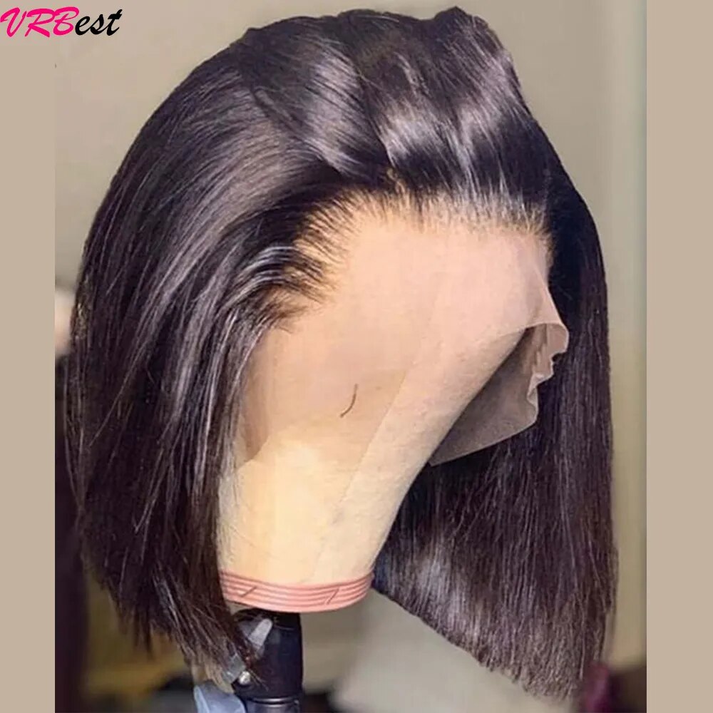 HD Transparent 30inch Straight Lace Frontal Wigs 12A Bob Wig Pre Plucked Glueless 13x4 Full Lace Front Human Hair Wigs For Women