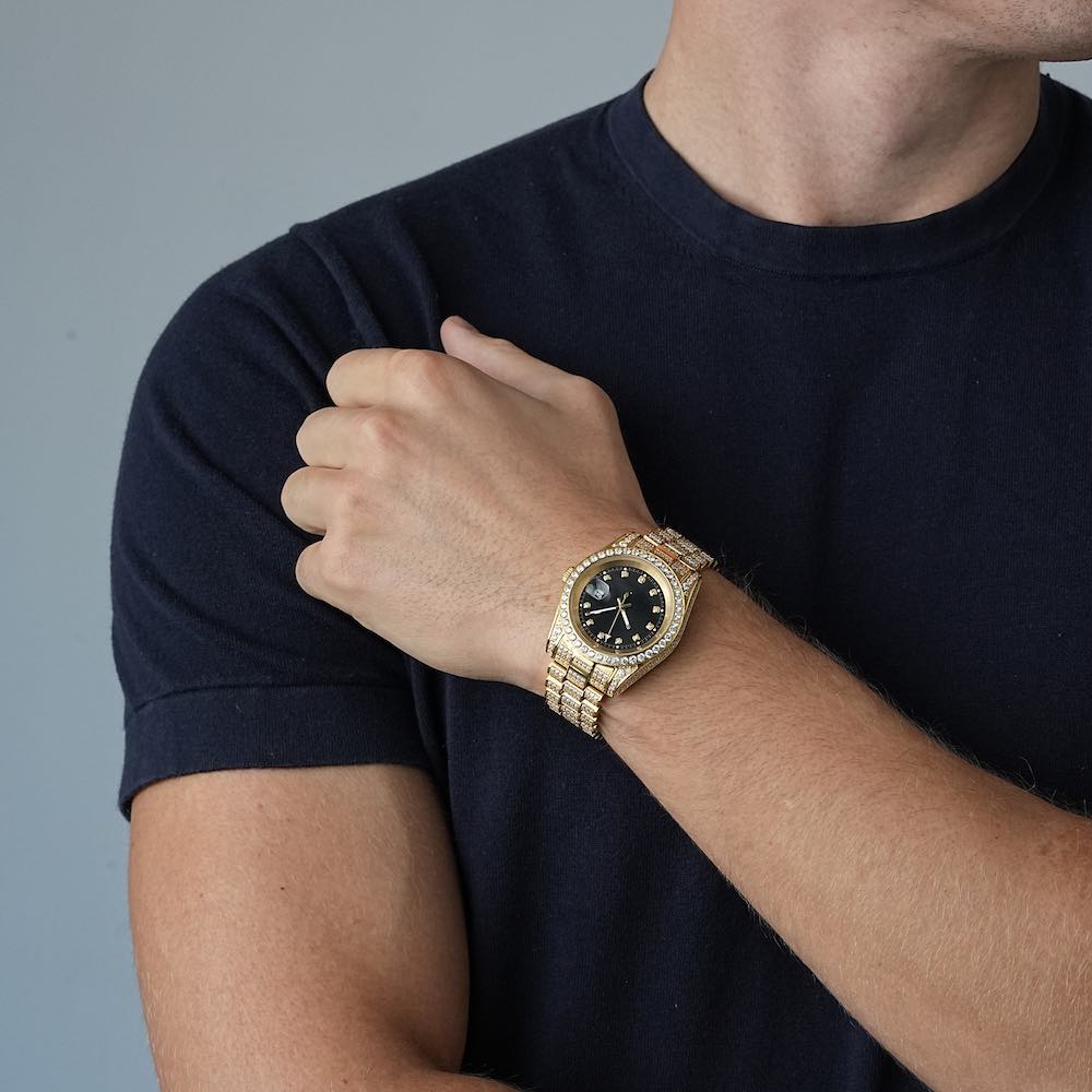 Iced out watch-Yika Jewelry