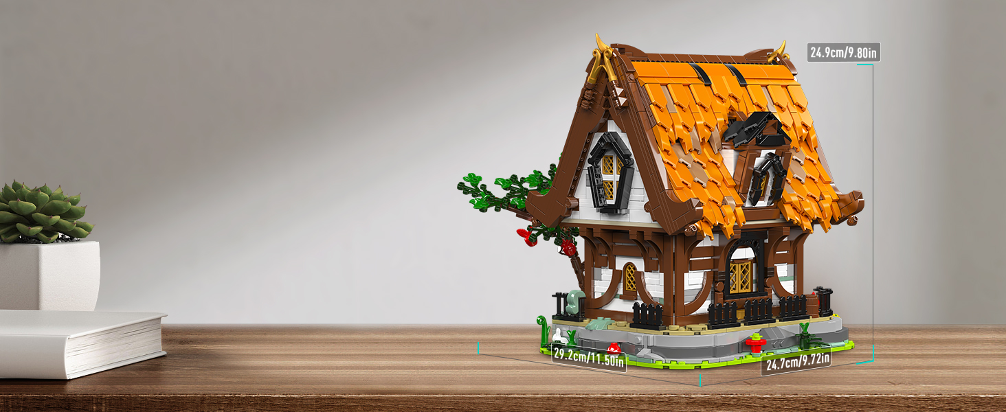 mould king lego wooden cabin