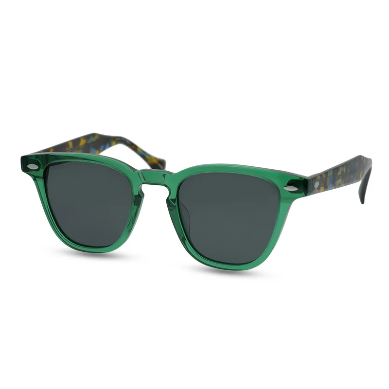 Belight Optical  Handmade Women Men UV400  Vintage Retro Small Square Shape Acetate  Polarized Sunglasses  with Case Oculos 523