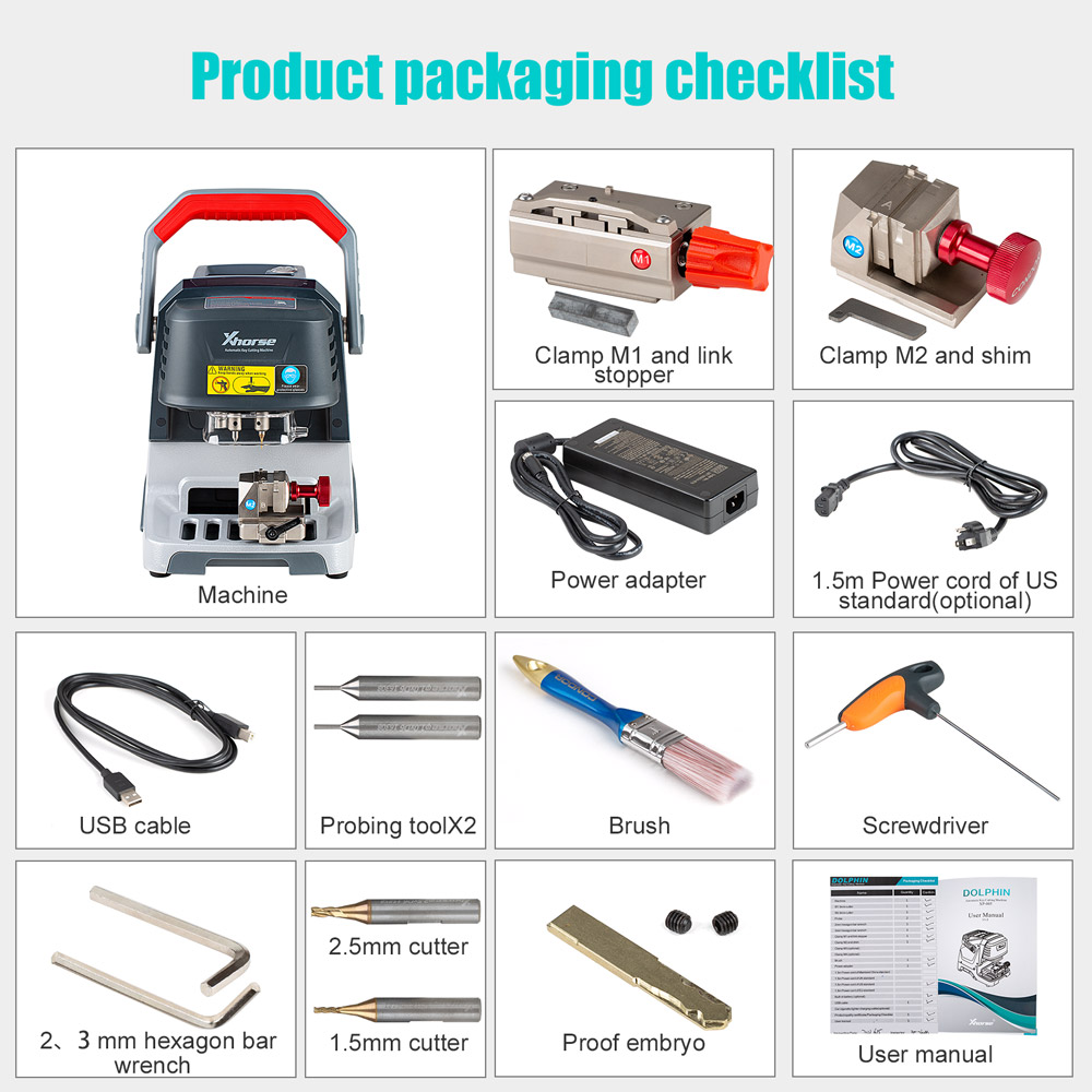 Xhorse Dolphin XP005 Package List