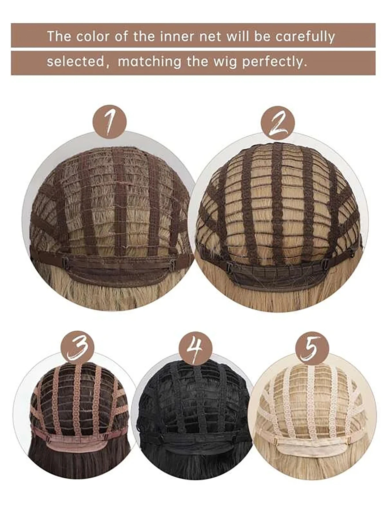 Short Brown Natural Curly Wave Hair  For Male Young Men Heat Resistant Fiber Synthetic Wigs