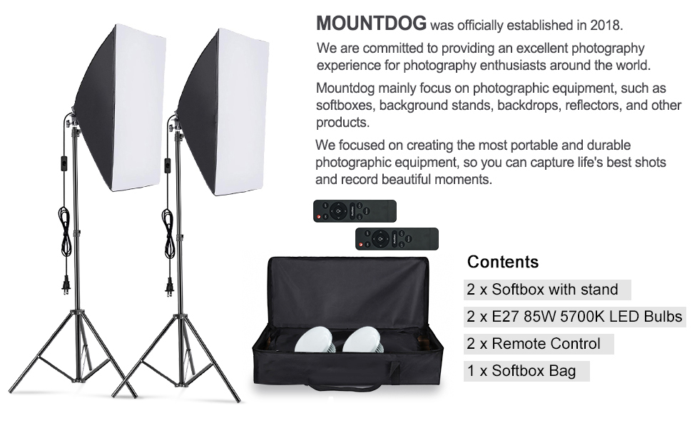 MOUNTDOG Softbox Lighting Kit