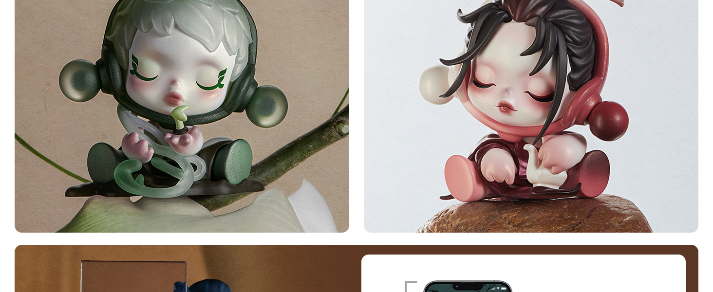 SKULLPANDA The Ink Plum Blossom Series Figures