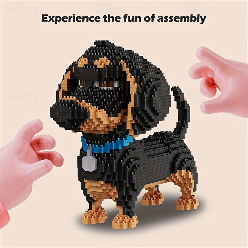 2100pcs Building Blocks Sets Cute Animal Dachshund Dog Holiday Gift Room Decoration Christmas Gift 2024 - US $36.99 –P2