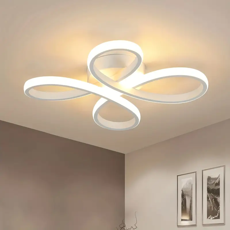 1pc led ceiling lamp 30w 3500lm ceiling light modern creative flower shape white acrylic led warm white 3000k ceiling light for balcony hallway bedroom living room dining room details 1