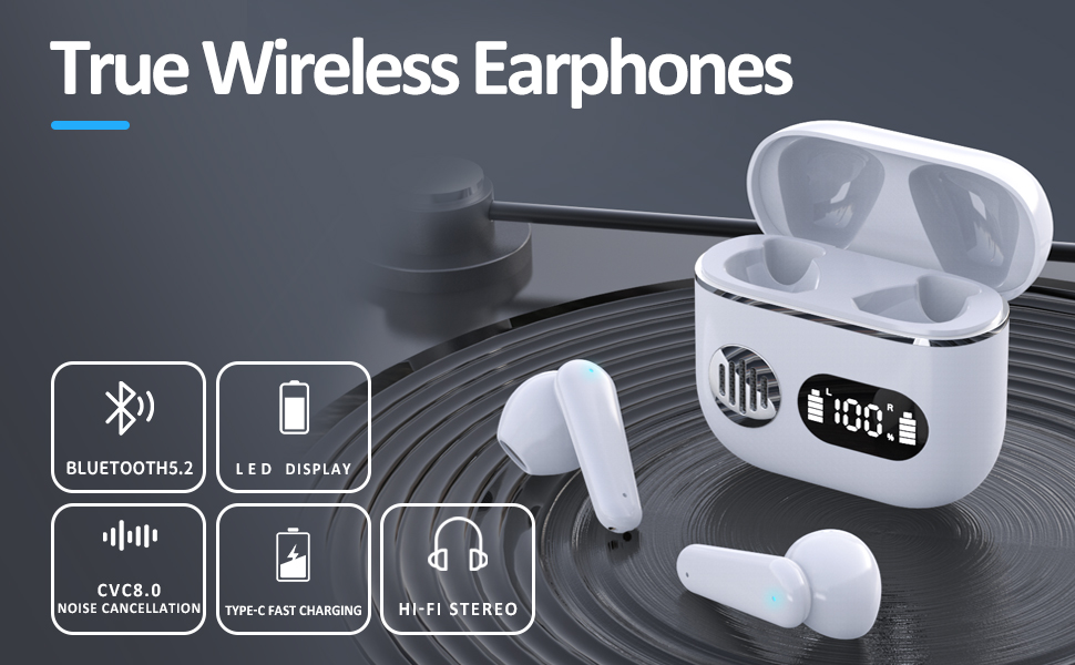  Ear Buds True Wireless Headphones