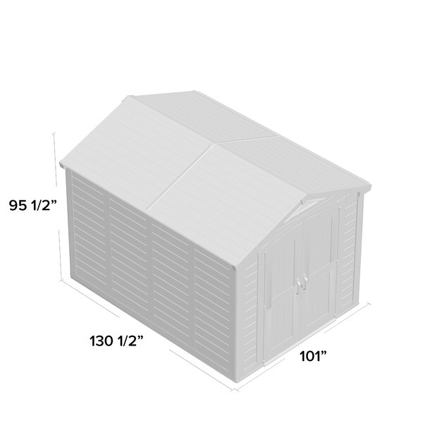 Factor 8 ft. W x 11 ft. D Resin Storage Shed