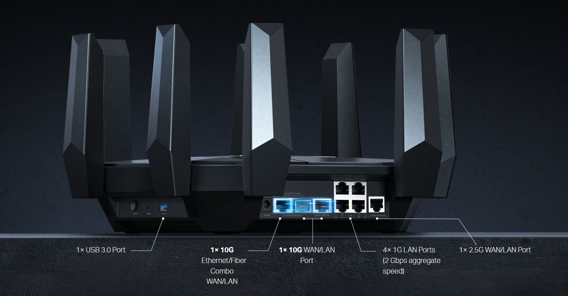 TP-Link Archer AXE300 Quad-Band AXE16000 WiFi 6E Router