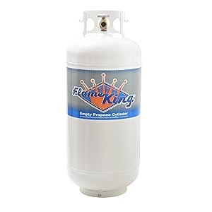 Flame King YSN401 40-Pound Steel Propane Tank Cylinder With OPD Overflow Protection Device Valve