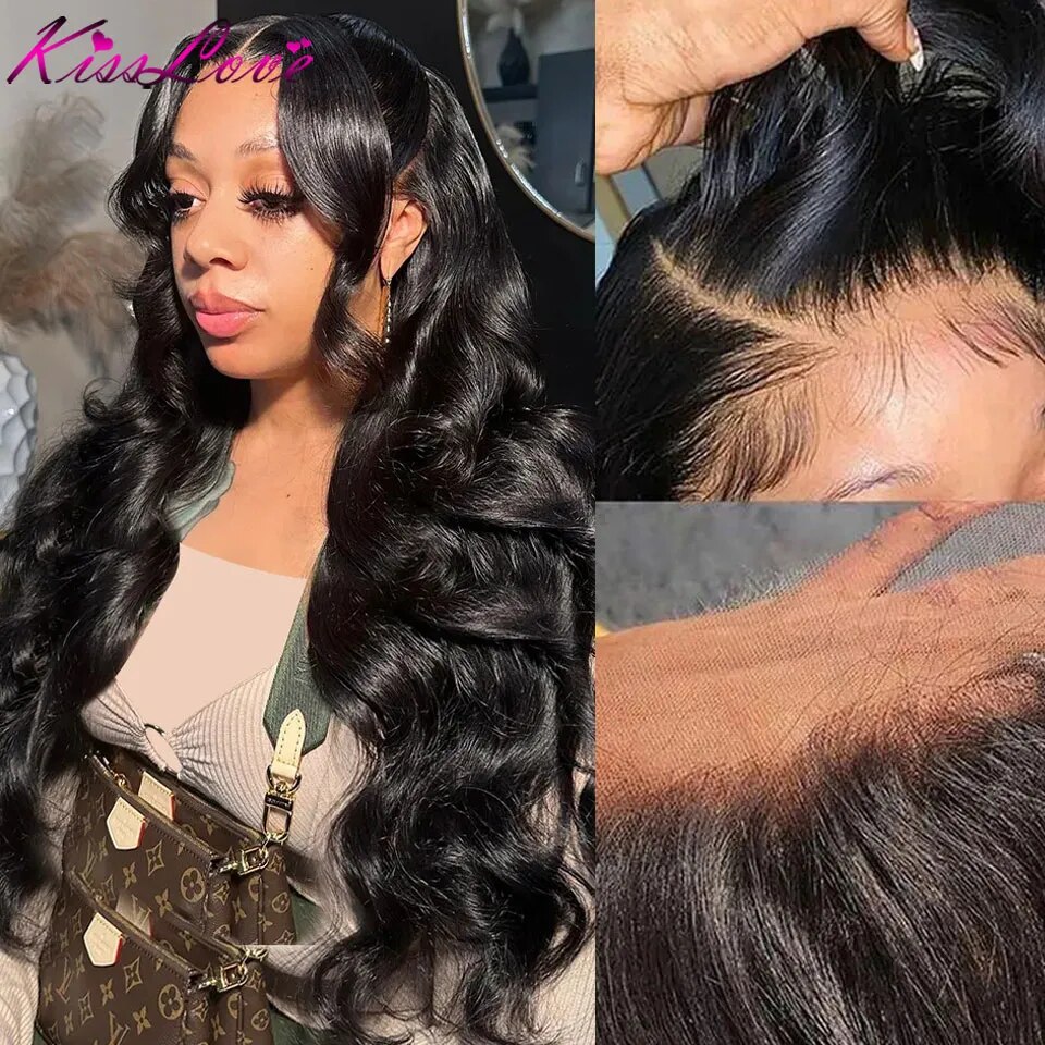 Body Wave 13x4/13x6 HD Lace Front Human Hair Wigs Pre Plucked Brazilian 360 Full Lace Frontal Wigs Remy 5x5 HD Lace Closure Wig