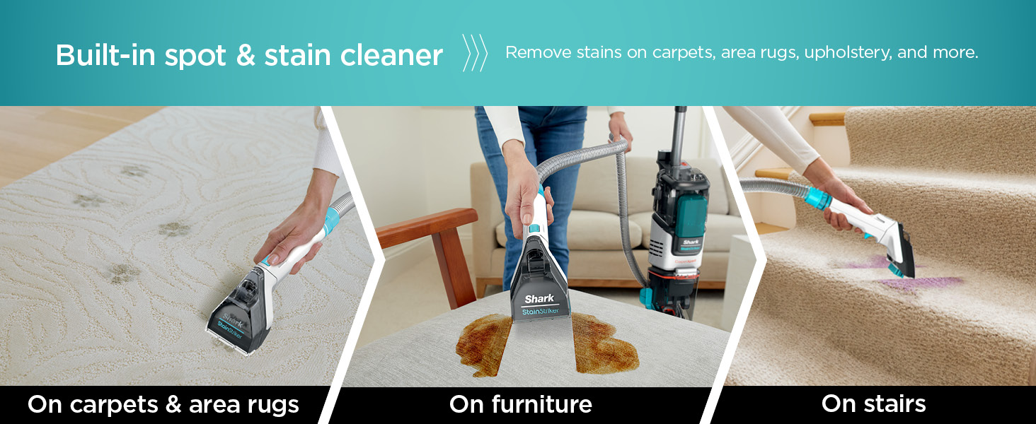 Built-in spot & stain cleaner On