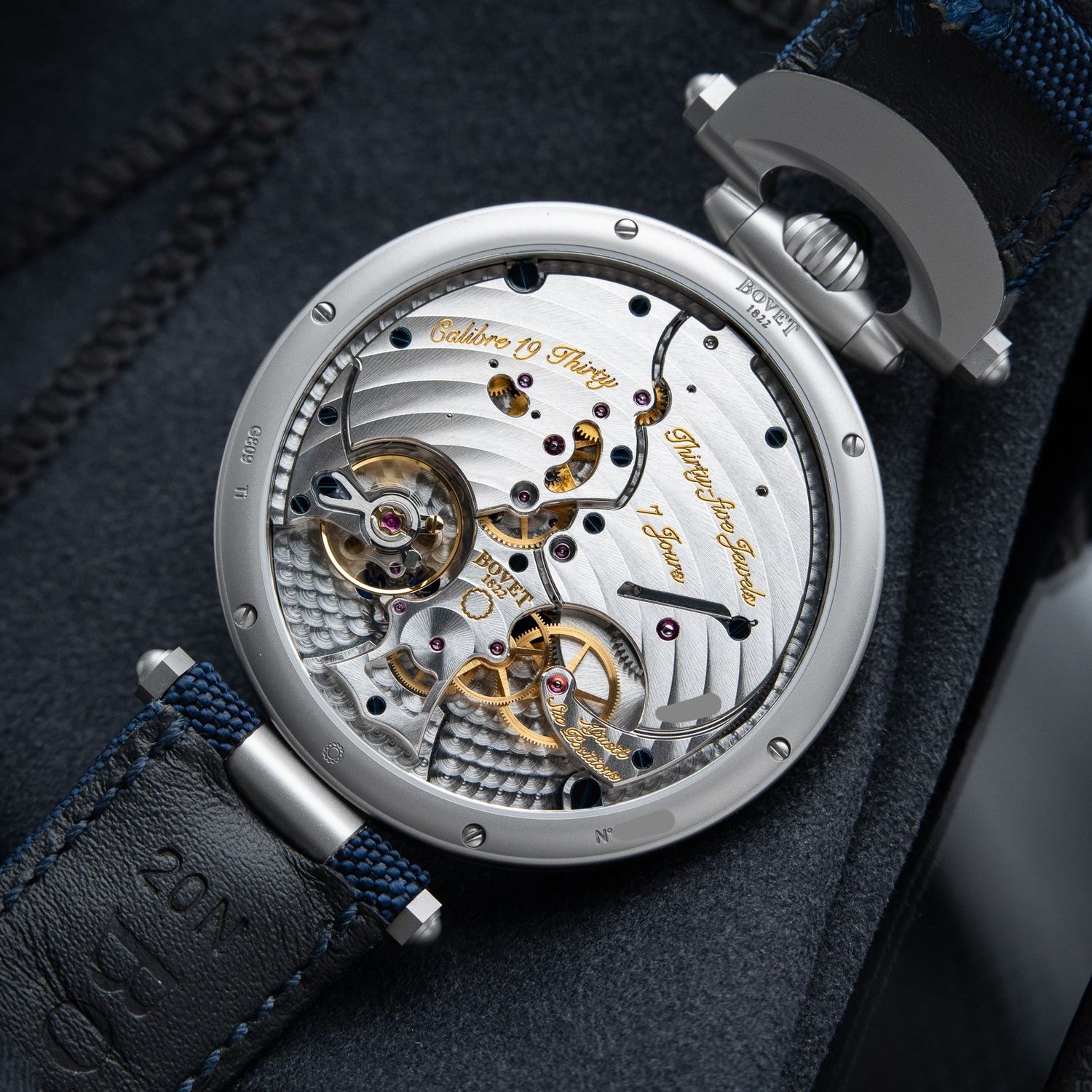 Bovet 19Thirty Fleurier UNWORN RARE Blue Meteorite Dial 7 Days Titanium 42mm