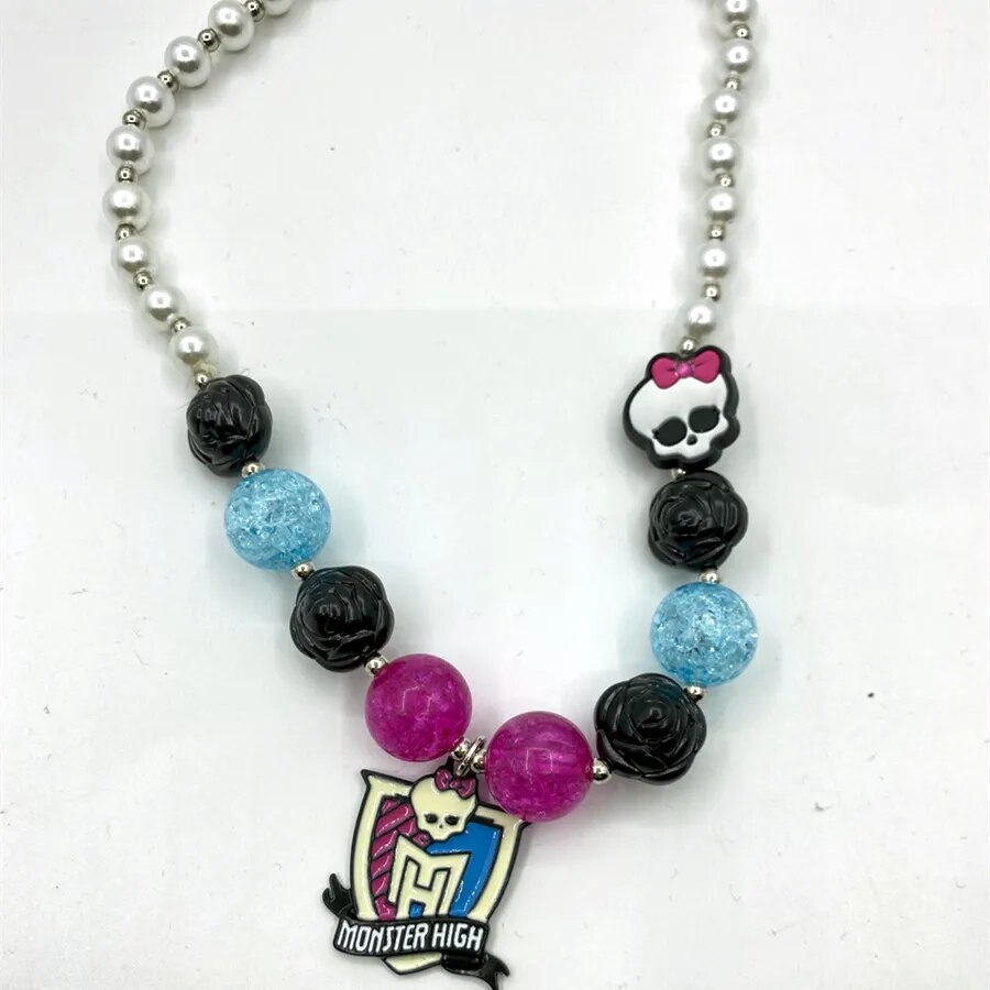 Novel Halloween Funky Fun Necklace Handmade Creative Hip Hop Personality Punk Large Bead Necklace Party Street Dance Accessory