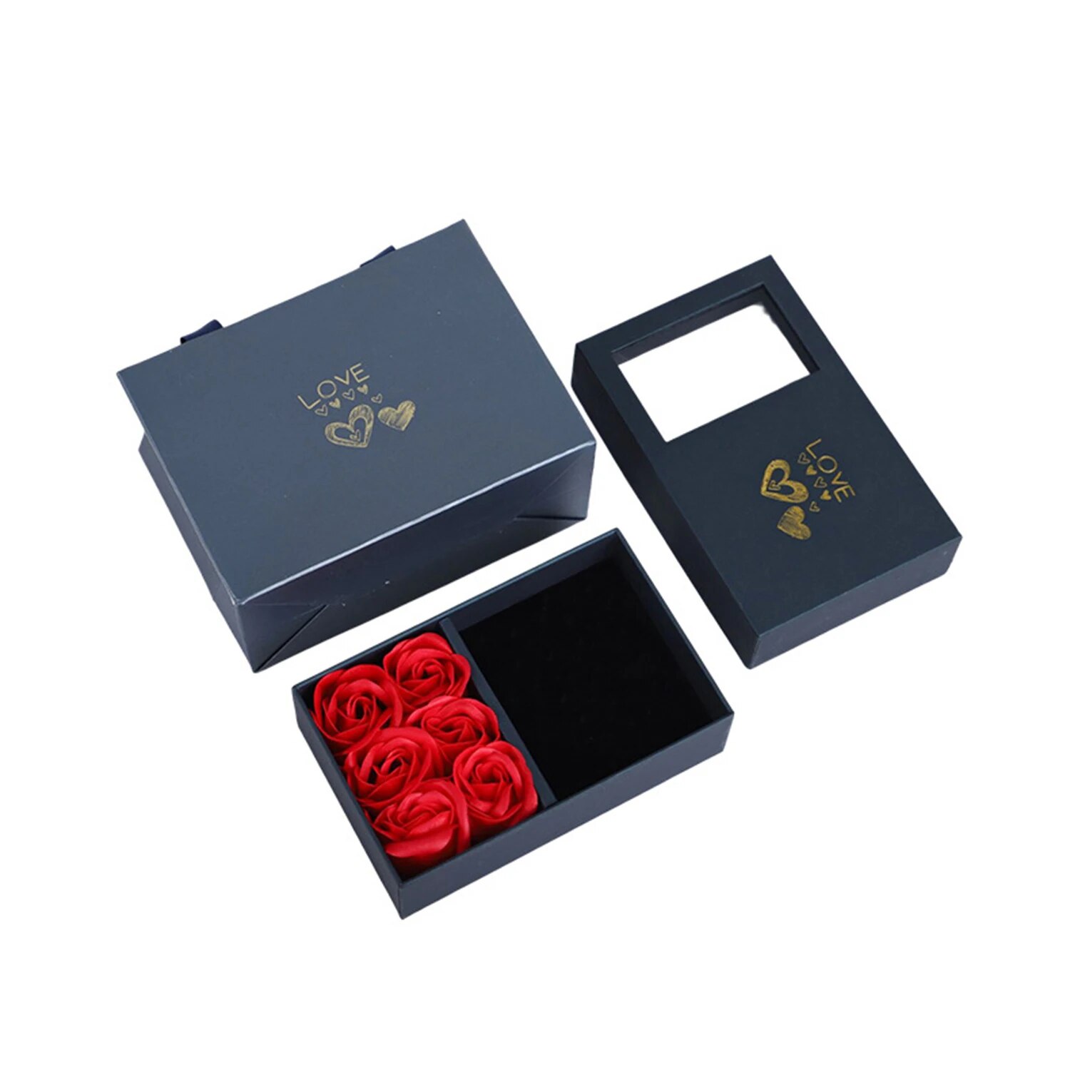 Eternal Life Flower Jewelry Box World Cover 6 Rose Gift Box Box .-Not Sold Separately.