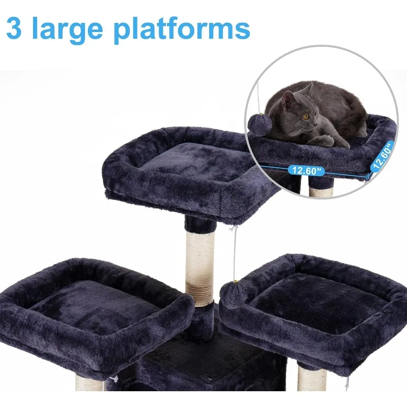 71 inches XL Large Cat Tower for Indoor Cats, Multi-Level Cat House cat tower condo house tree pet accessories