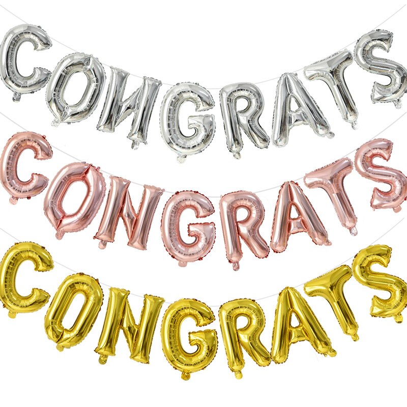 Congrats Graduation Balloons Gold Silver Black Latex Balloon Confetti Ballons 2022 Congratulation Grad Party Decoration Supplies