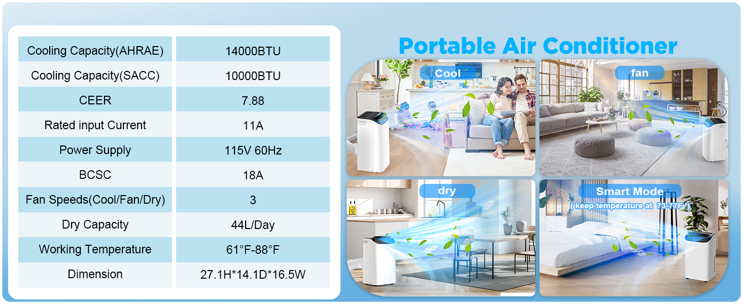 14000 portable ac