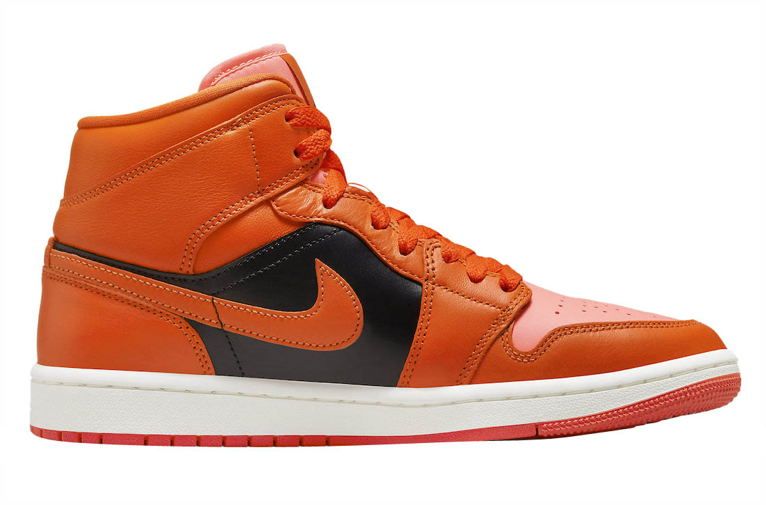 Air Jordan 1 Mid Orange Black DM3381-600