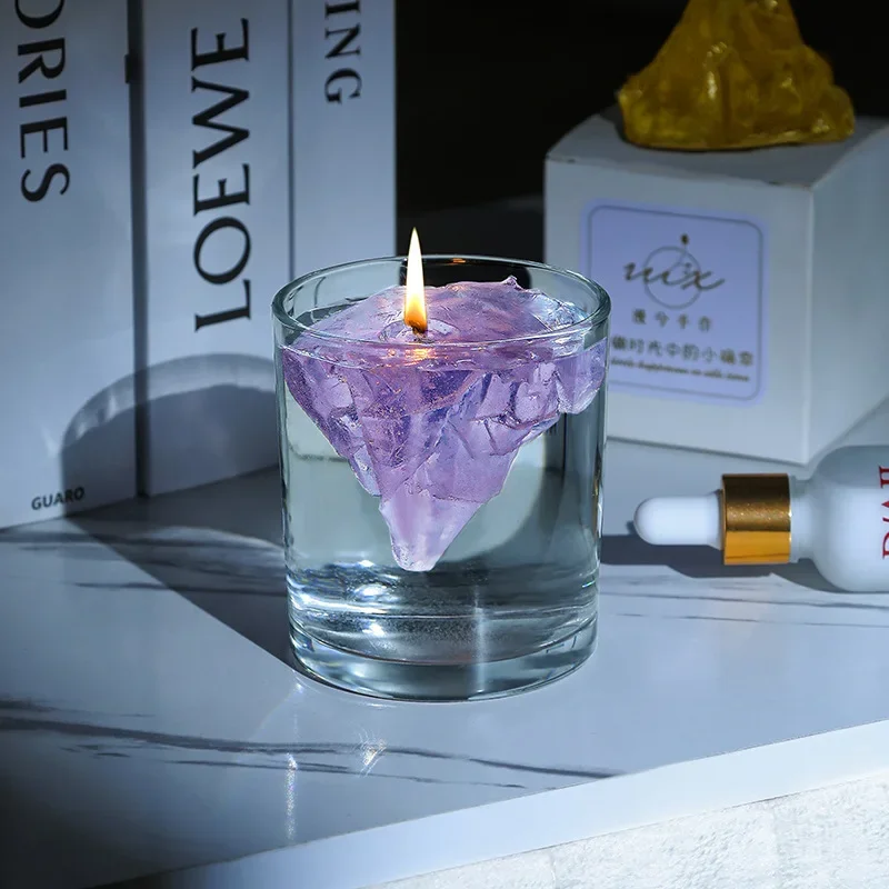 Creative Floating Iceberg Scented Candle Set Suspended Wax Scented Candle Romantic Aromatherapy Candles DIY Material Wax