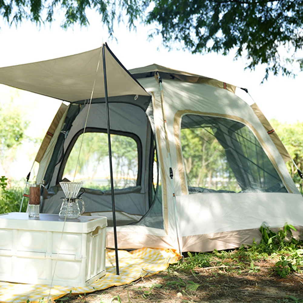 3-4/5-8 Person Instant Pop Up Tent Portable Waterproof Automatic Tent Family Camping Tent Cabin for Hiking Mountaineering