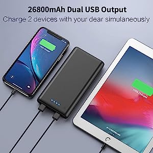 portable charger 26800mah