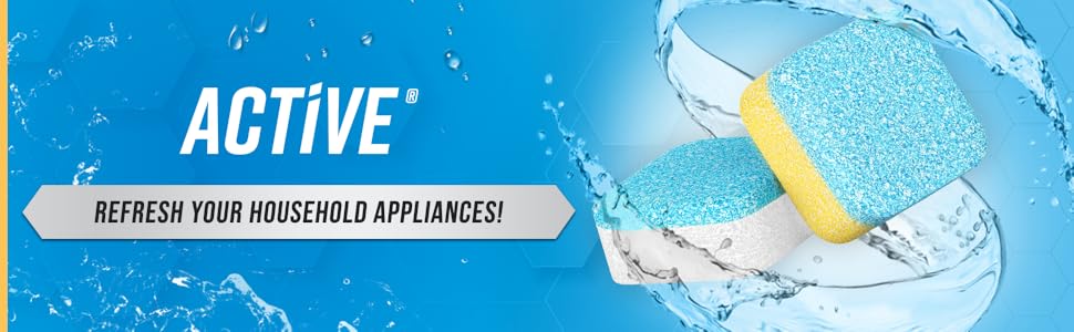 Washing Machine Dish and Disposer Cleaner By ACTIVE