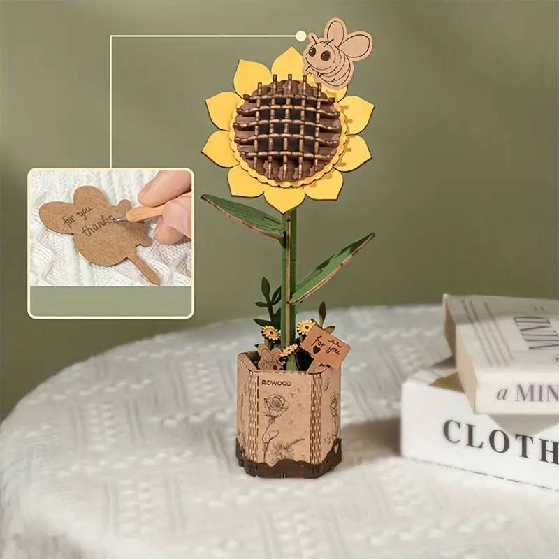 diy wooden flower bouquet beautiful hand make gifts eco friend materials 3d wooden puzzle for girlfriends decor birthday gift christmas halloween new years gifts gift for friends details 3