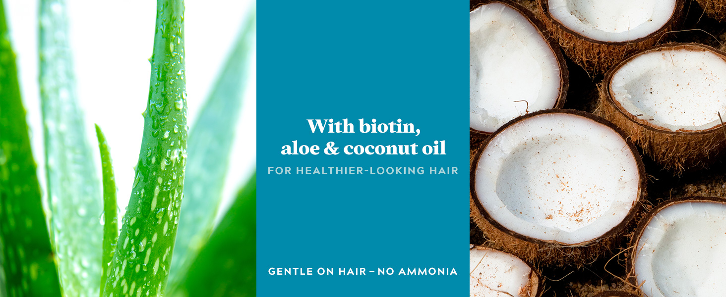 With biotin, aloe & coconut oil for healthier-looking hair. Gentle on hair - no ammonia.