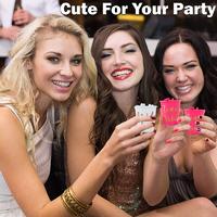 5pcs Team Bride To Be Cup Plastic Shot Glasses Necklace Beads Drinking Cups for Wedding Bridal Shower Hen Party Decoration