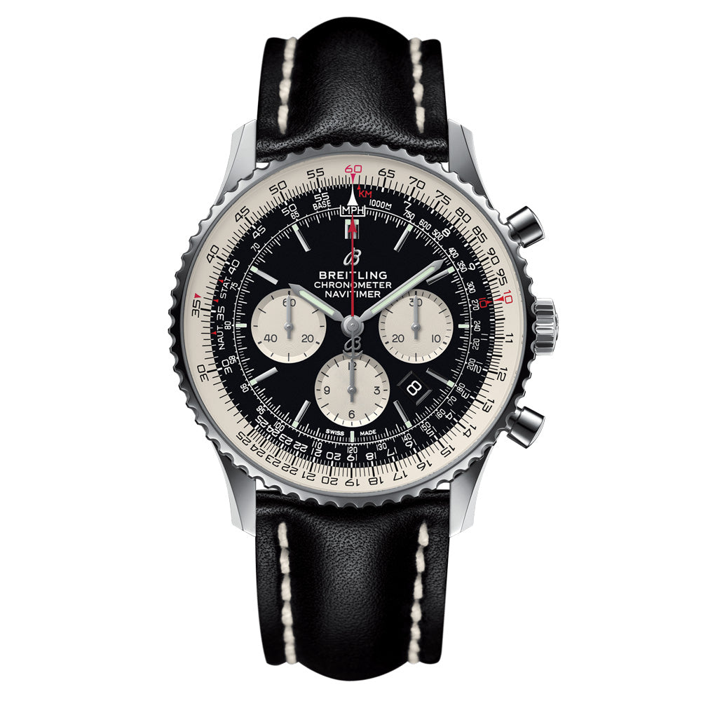 Breitling Navitimer B01 Chronograph 46mm Black Dial Automatic Gents Watch AB0127211B1X1