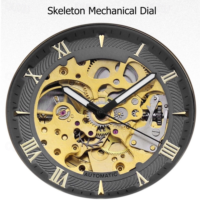 Men Mechanical Watch Luxury Large Dial Fashion Business Hollow Skeleton Automatic Self-winding Luminous Waterproof Silicone Watch 2024 - US $35.99 –P2