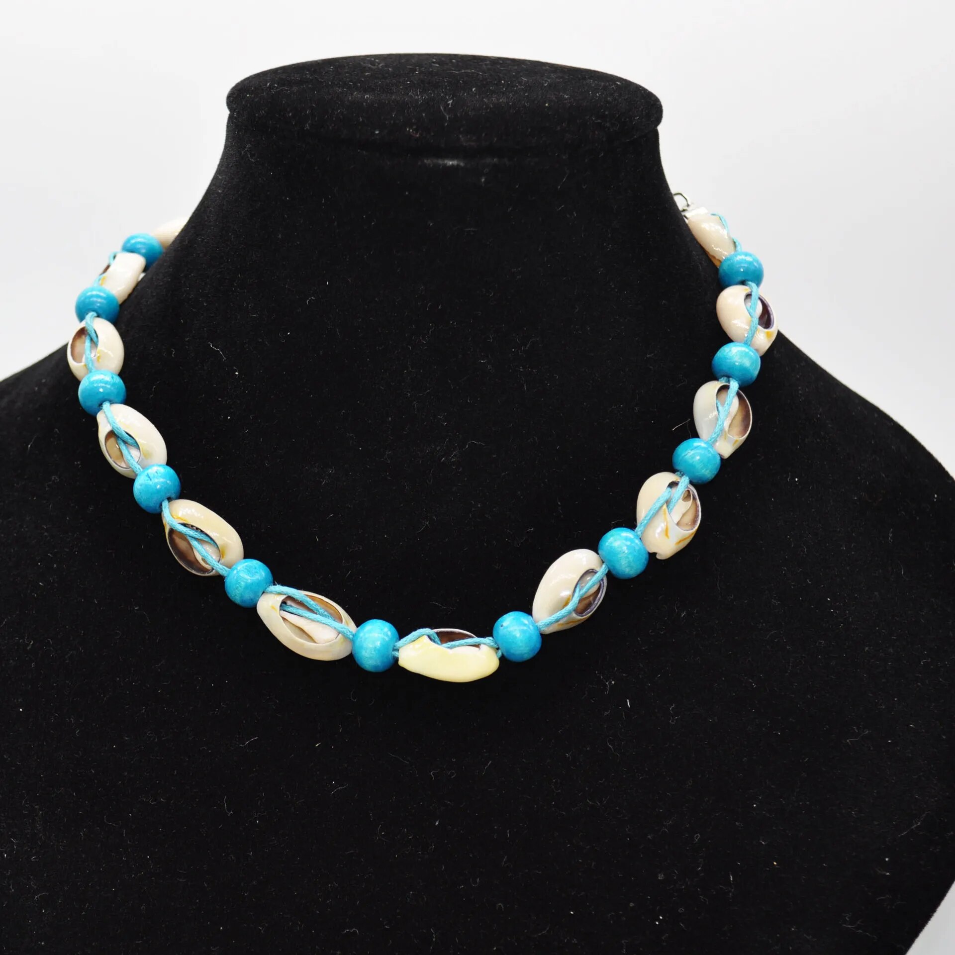 Rice bead necklace Shell Originality Personality Hand weaving Bohemia Adjustable Retro Tidal current Beaded necklace