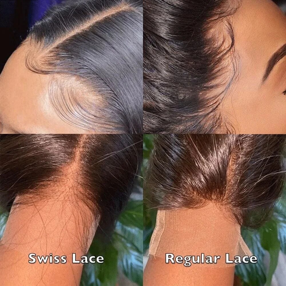 Real Full Lace Wig Straight Human Hair Wigs For Black Women Natural Brazilian HD Transparent Lace Frontal Wig Pre Plucked Remy