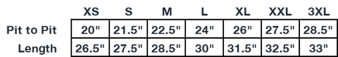 Arc Logo Hoodie Size Chart