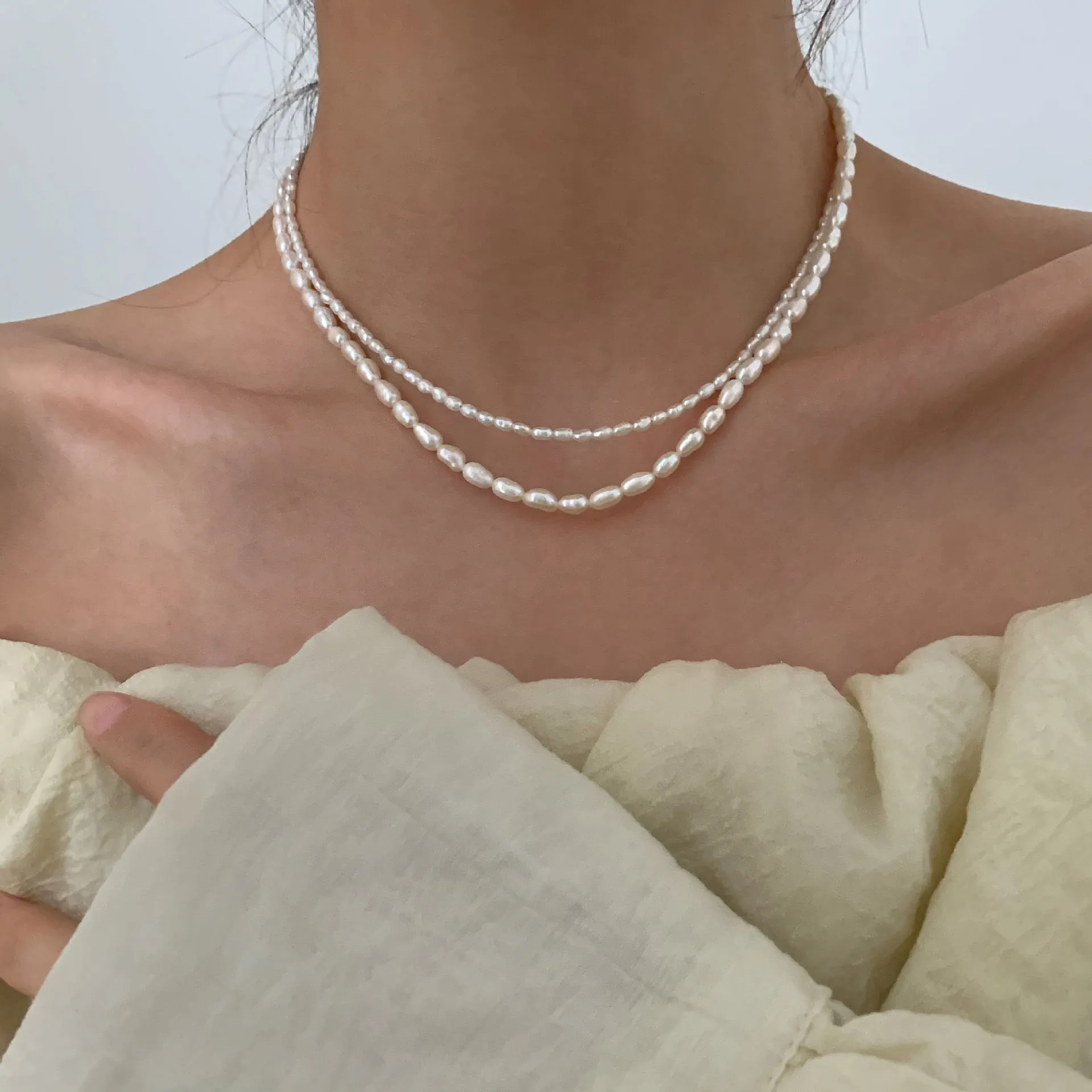 High Quality Natural Freshwater Pearl Necklace for Women Elegant Irregular Pearls Chokers Necklaces a Beautiful Shine Jewelry