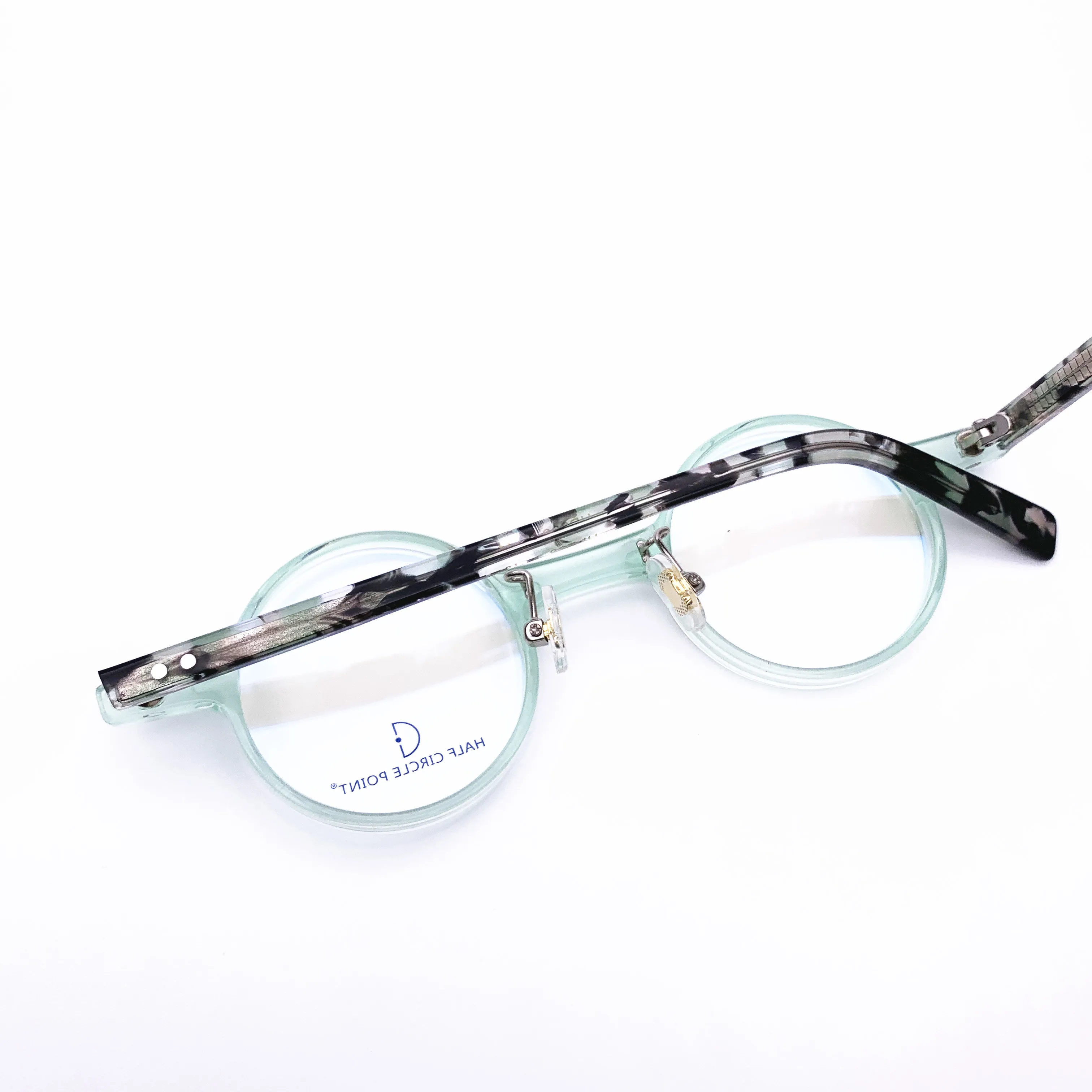 Belight Optical Green Fancy Mini Round shape Men Women Vintage Retro Design Acetate  spectacle frame precription lens 238-1