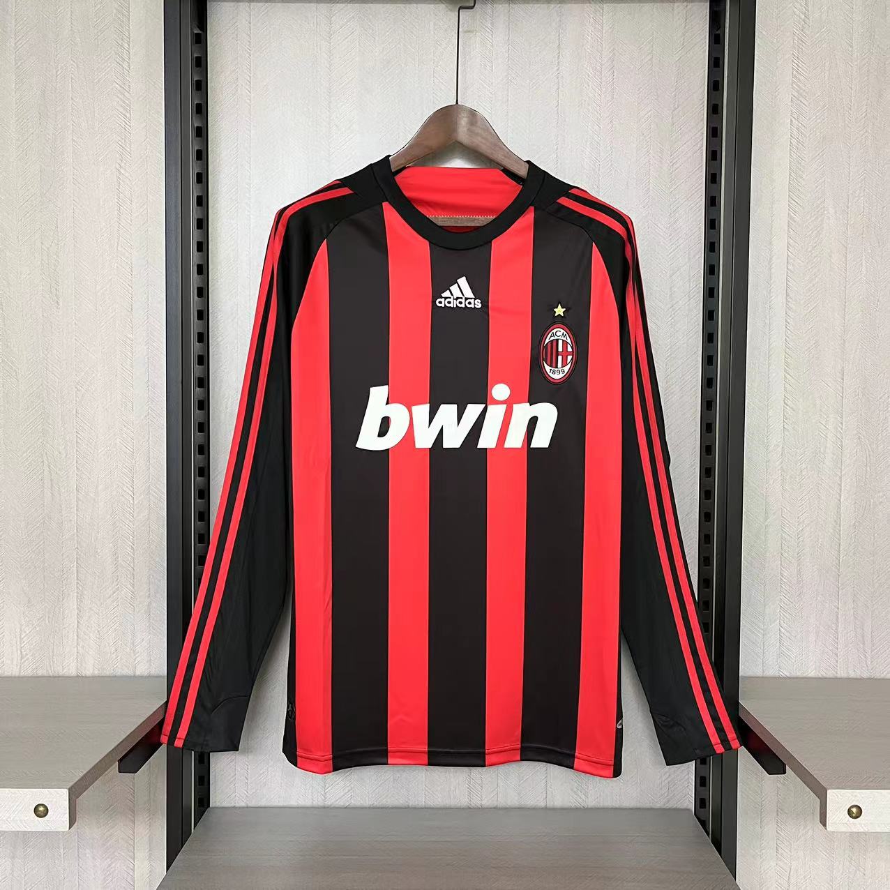 Retro AC Milan 2008-09 Home Long Sleeve Jersey111