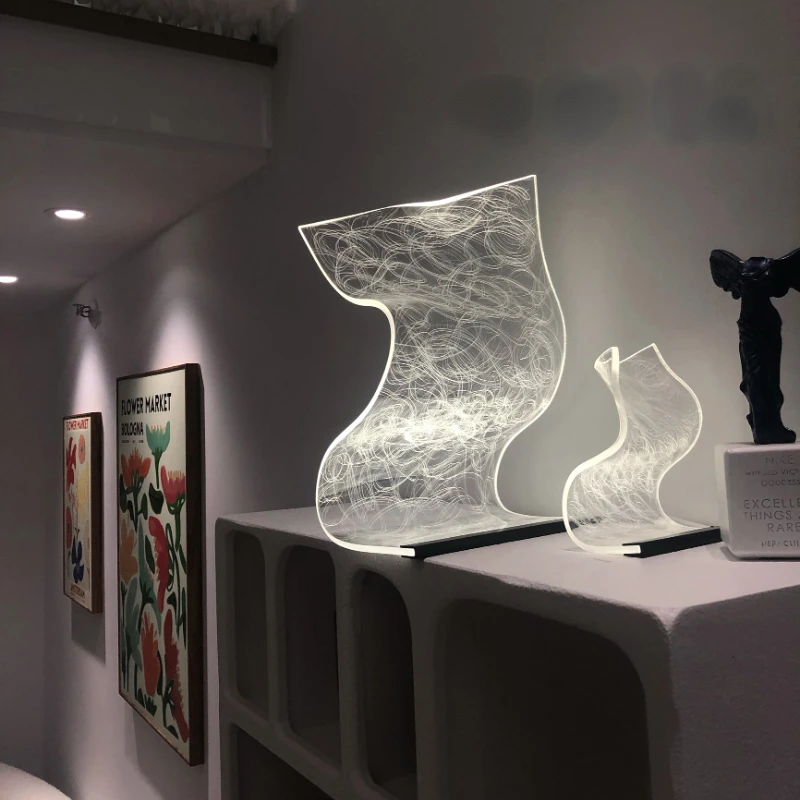 INS Atmosphere Lamp Creative Photography Bedroom Table Lamp Bedside Lamp Night Lamp Dormitory High Beauty Desktop Decoration