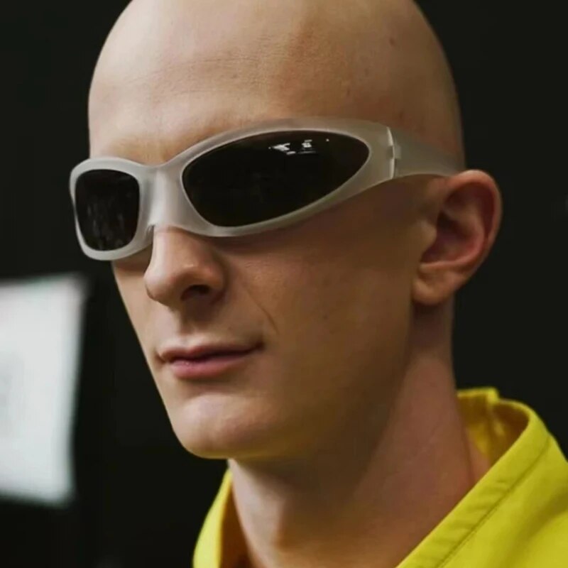 Small Alien Oval Steampunk Sun Glasses 2022 Brand Designer Luxury Saucerman Hip Hop Punk Y2K Sunglasses For Women Mens