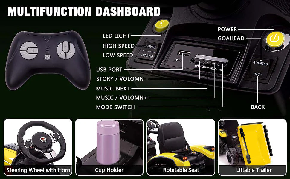 Ride-On Tractor Features