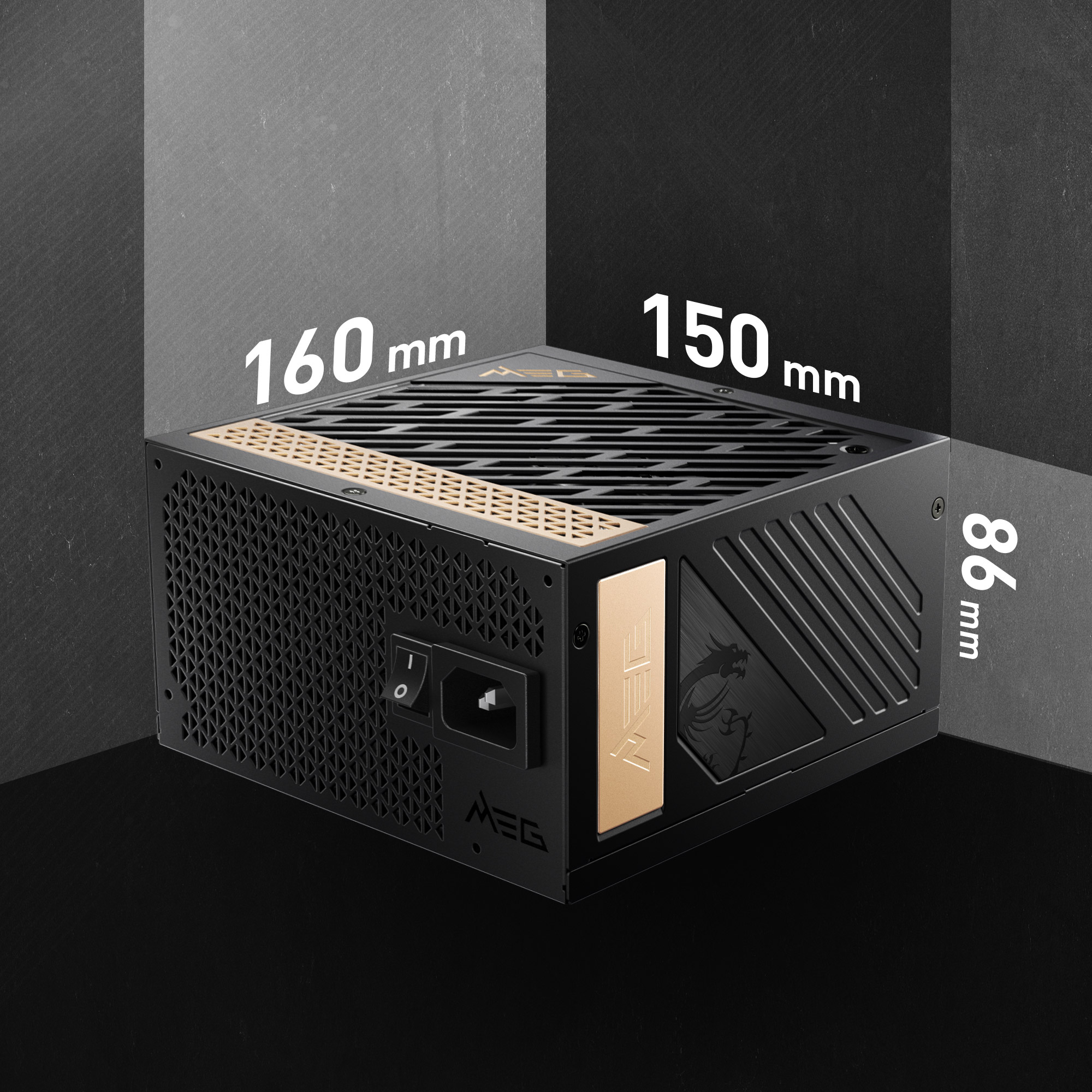 The MEG Ai1300P PCIE5 power supply