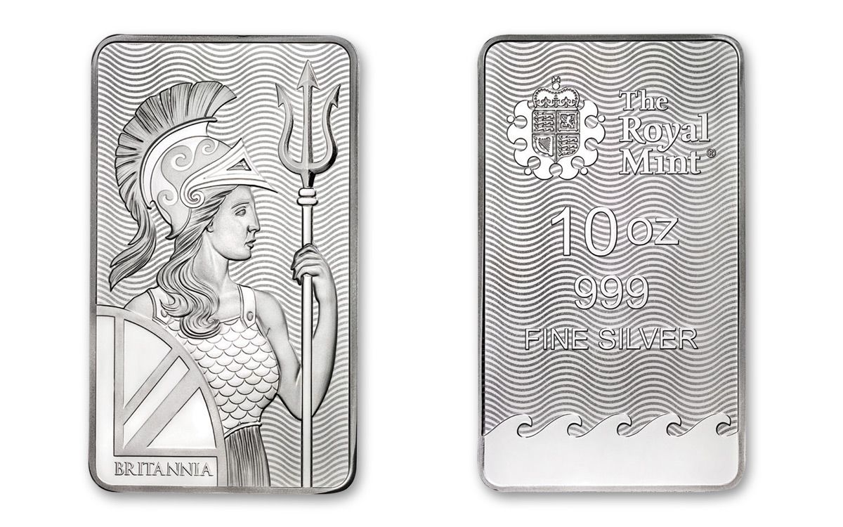 Great Britain 10-oz Silver Britannia Bar | GovMint.com